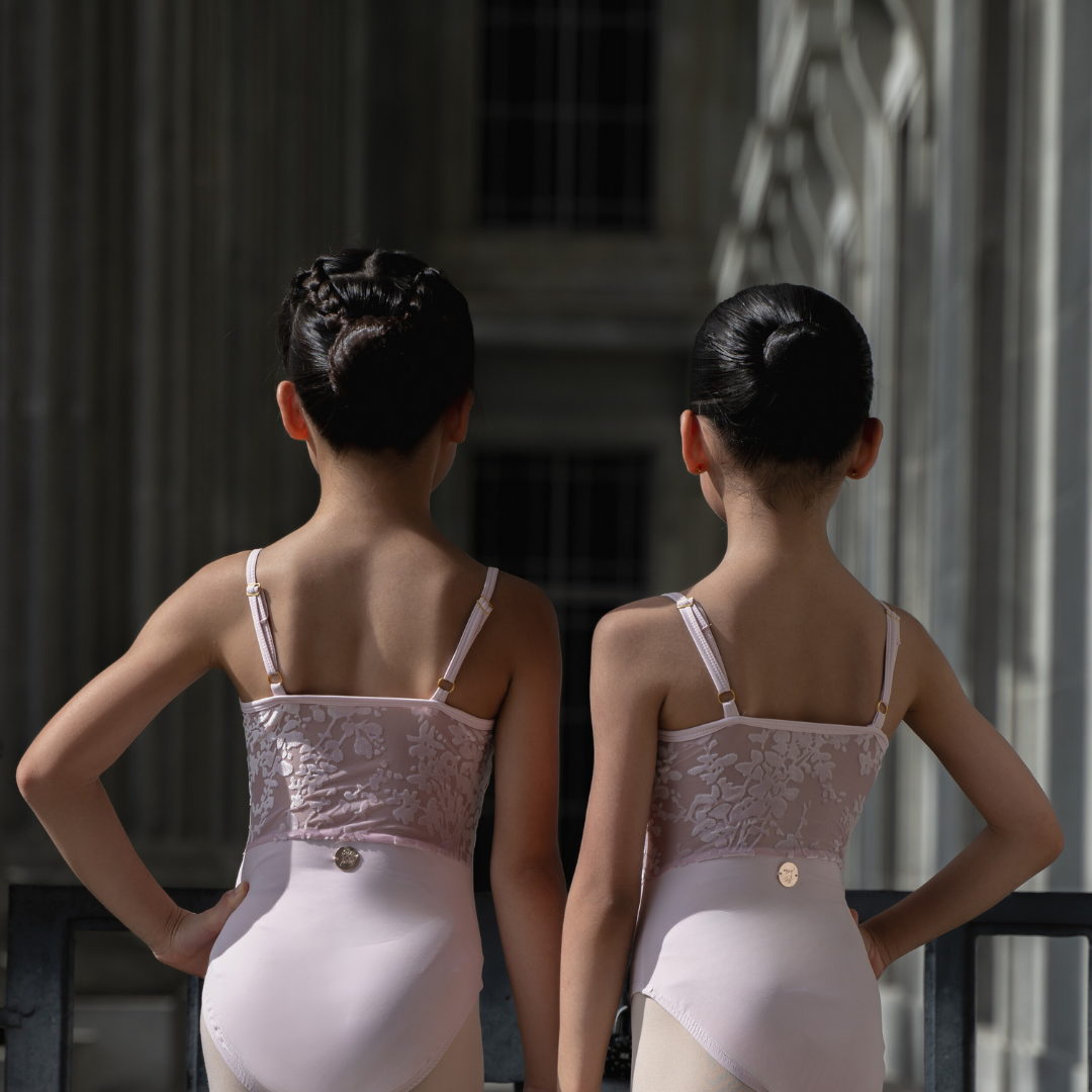 Snowy Petals Velvet Leotard (Pink)