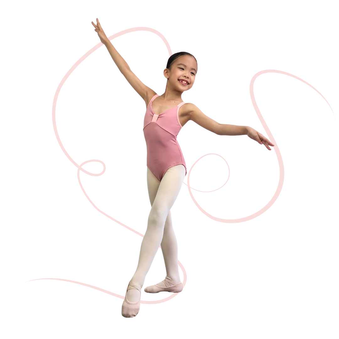 Sweet Bow Leotard in Blush
