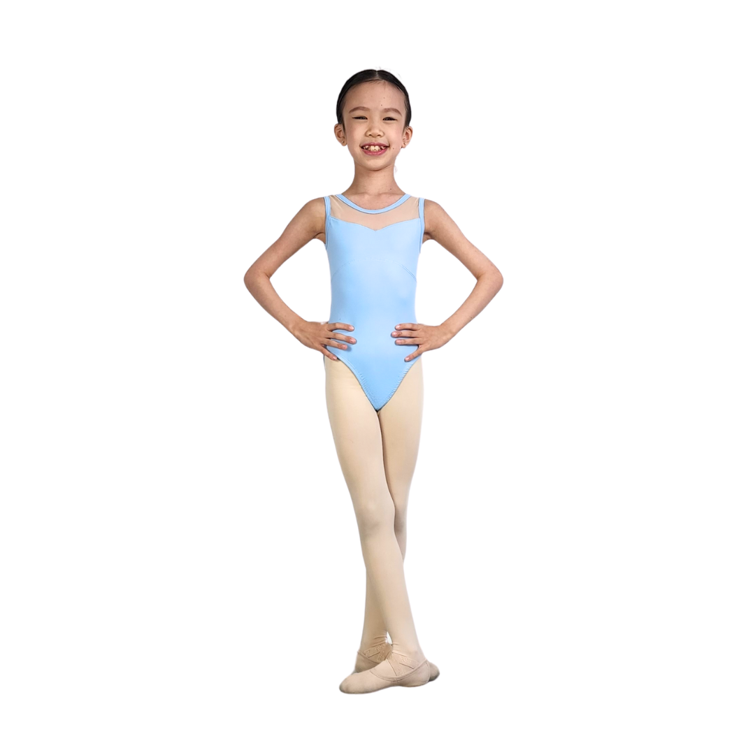 Sweet Heart Leotard in Baby Blue