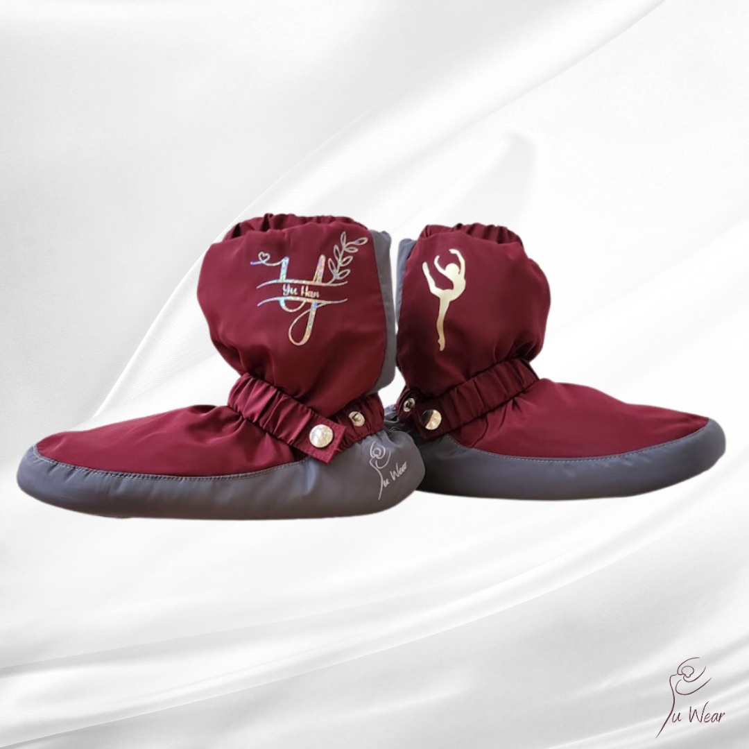 YUletide Booties in Berry Noir (Burgundy)