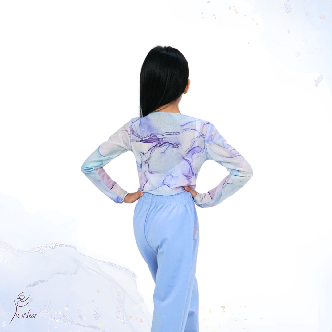 Mesh Top in Sapphire Ripples