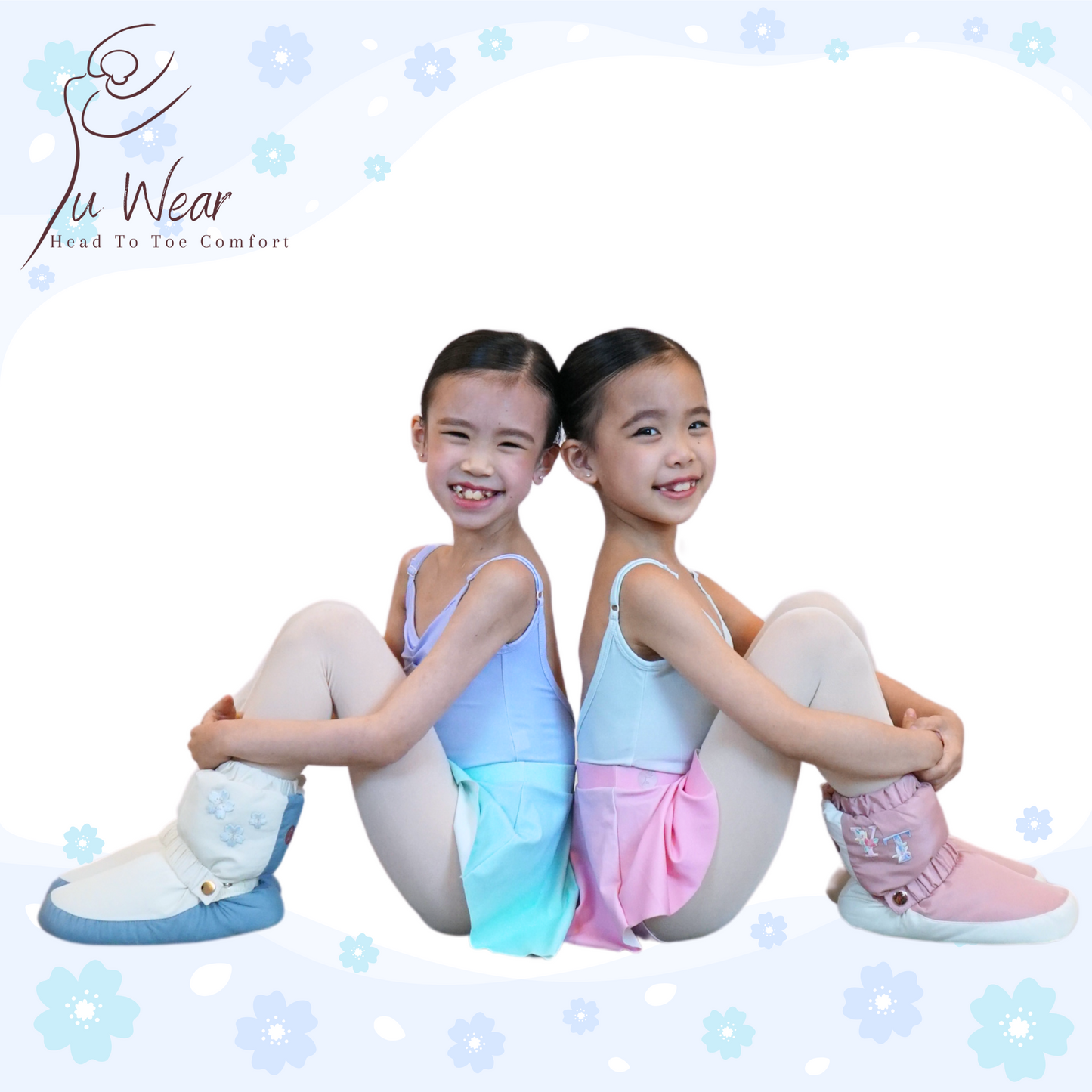 Booties in Ivory Blue (SALE!!!)
