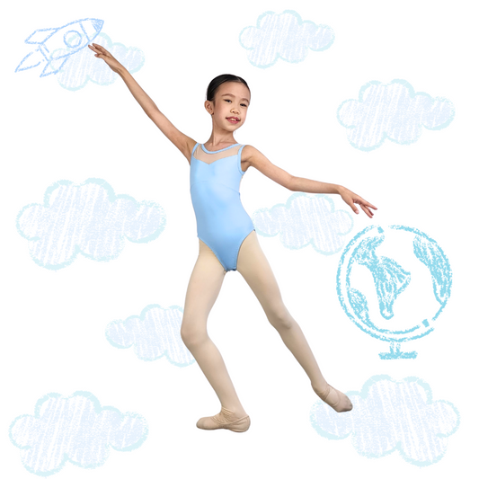 Sweet Heart Leotard in Baby Blue