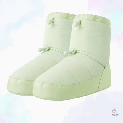 Marshmallow Booties in Apple Green