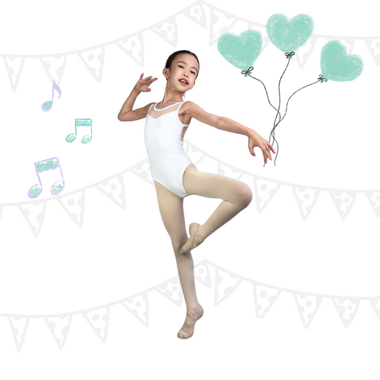 Sweet Heart Leotard in White