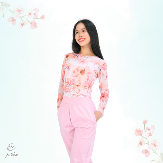 Mesh Top in Pink Fleur
