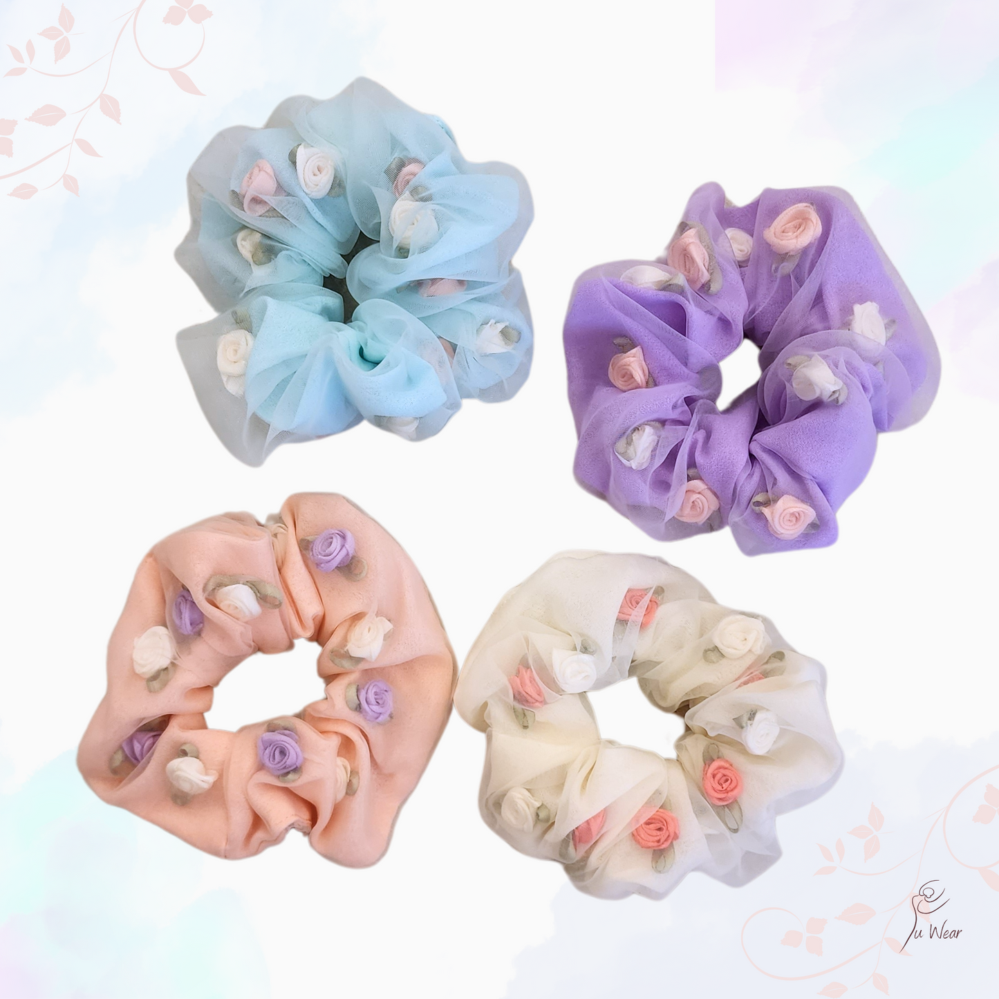 Rosette Scrunchies