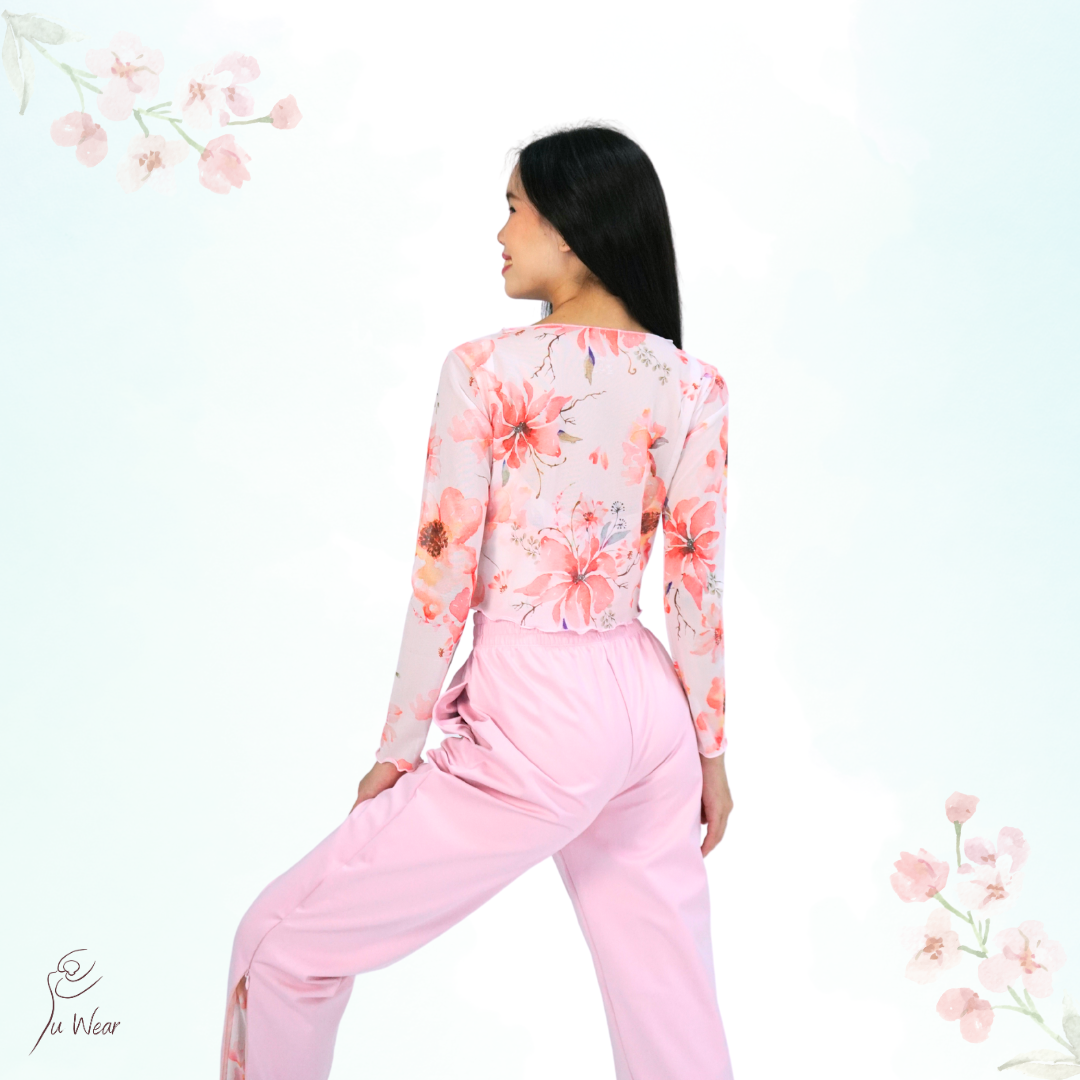 Mesh Top in Pink Fleur