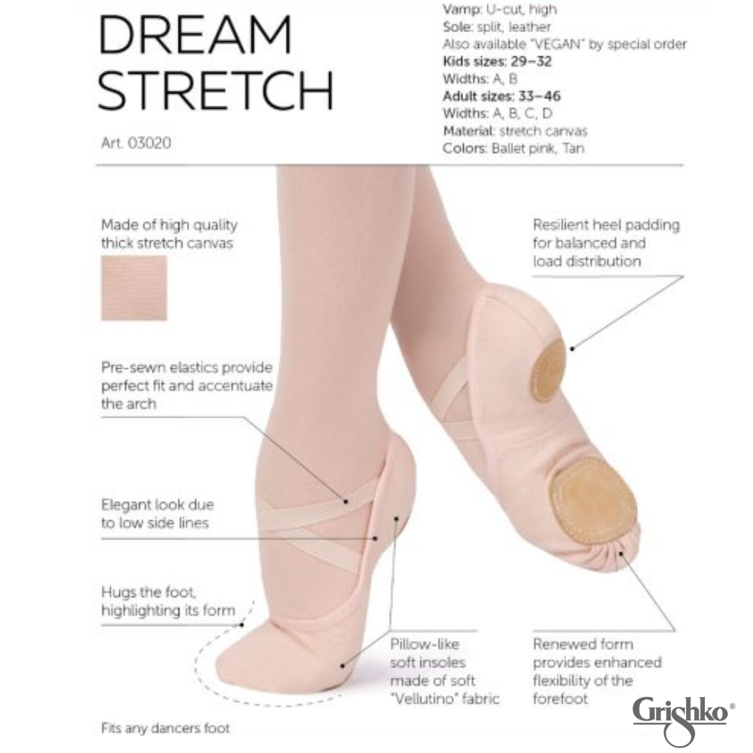 Grishko DreamStretch Split-Sole Ballet Slippers