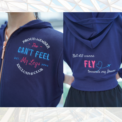 Crop Hoodie CFML Club (Navy Blue)